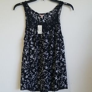 Cape Juby Flower Blouse Black/white
